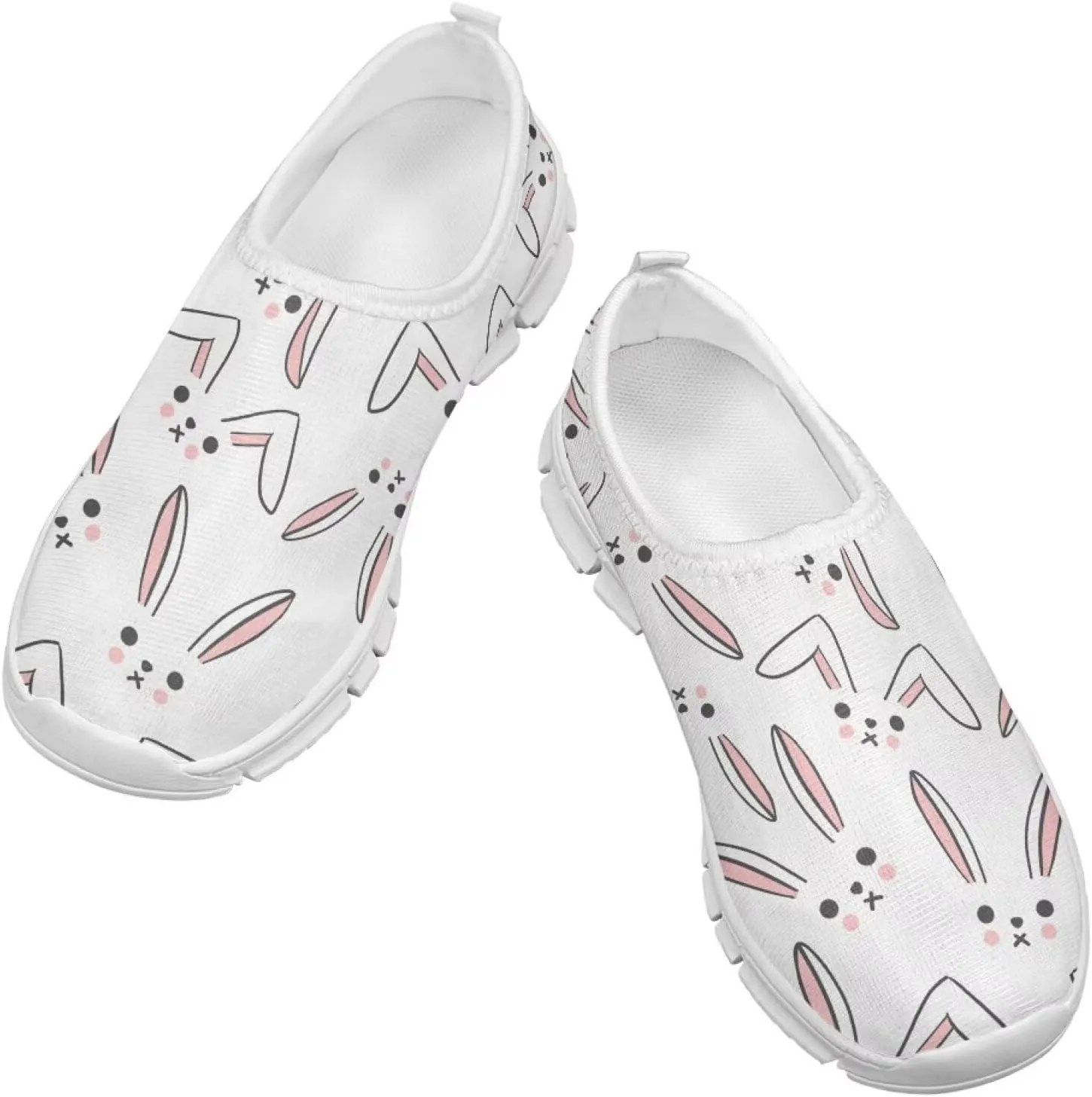 Kids Easter Shoes Funny Print Girls School Slip On Shoes for Holiday Present