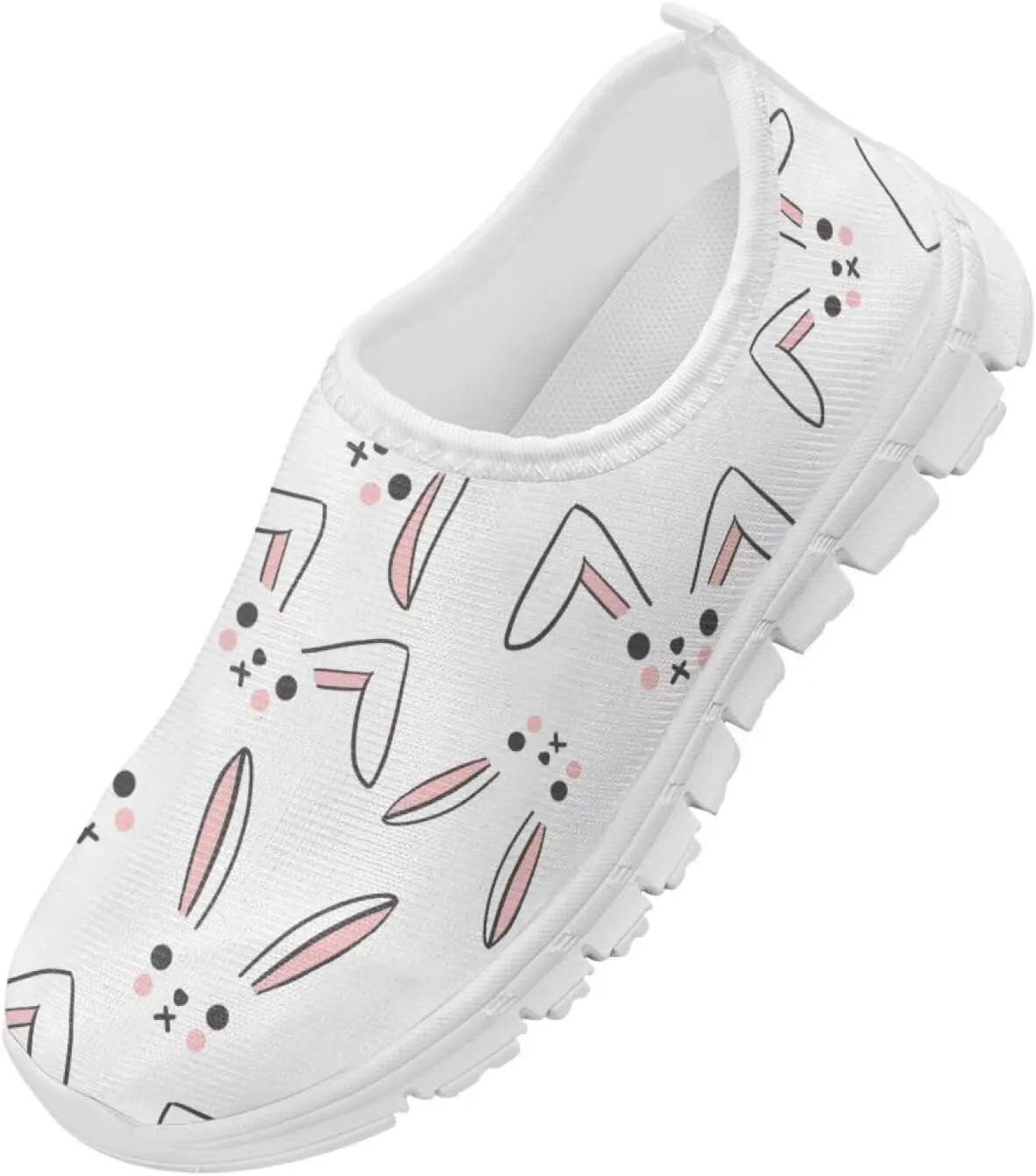 Kids Easter Shoes Funny Print Girls School Slip On Shoes for Holiday Present