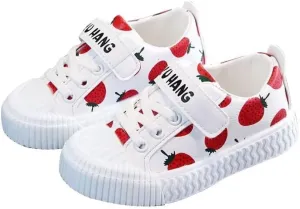 Kids Girl Lovely Fruit Casual Sneakers for Outdoor School Running Walking