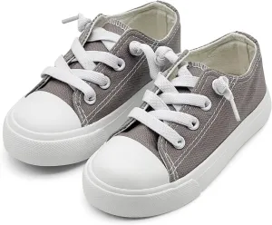 Kids Girls Boys Canvas Sneakers Slip on Walking Shoes Lightweight Tennis Running School Casual Classic Sneakers Little Big Kids