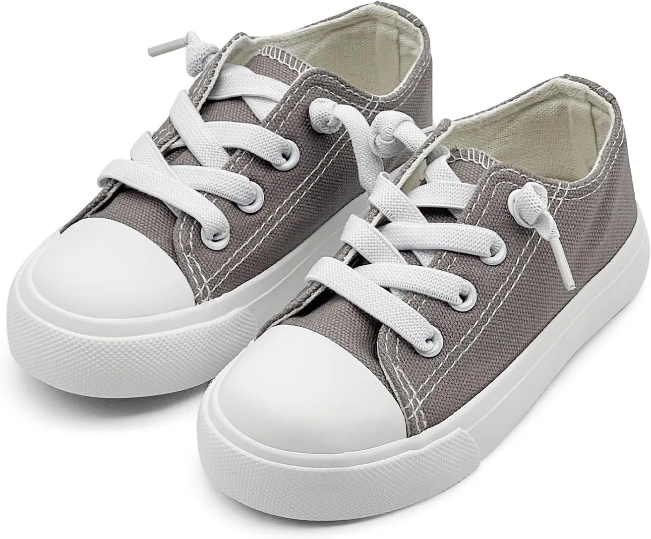 Kids Girls Boys Canvas Sneakers Slip on Walking Shoes Lightweight Tennis Running School Casual Classic Sneakers Little Big Kids