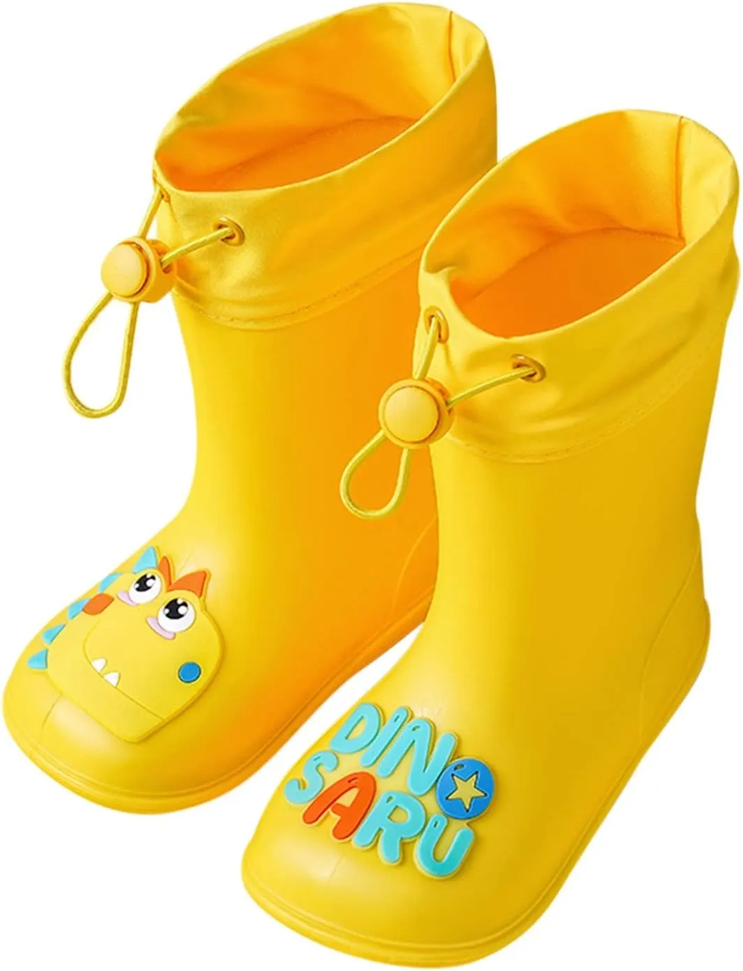 Kids Rain Boots for Boys Girls Waterproof Cute Dinosaur Rain Shoes Toddler Non Slip Easy-On Rubber Toddler Apparel