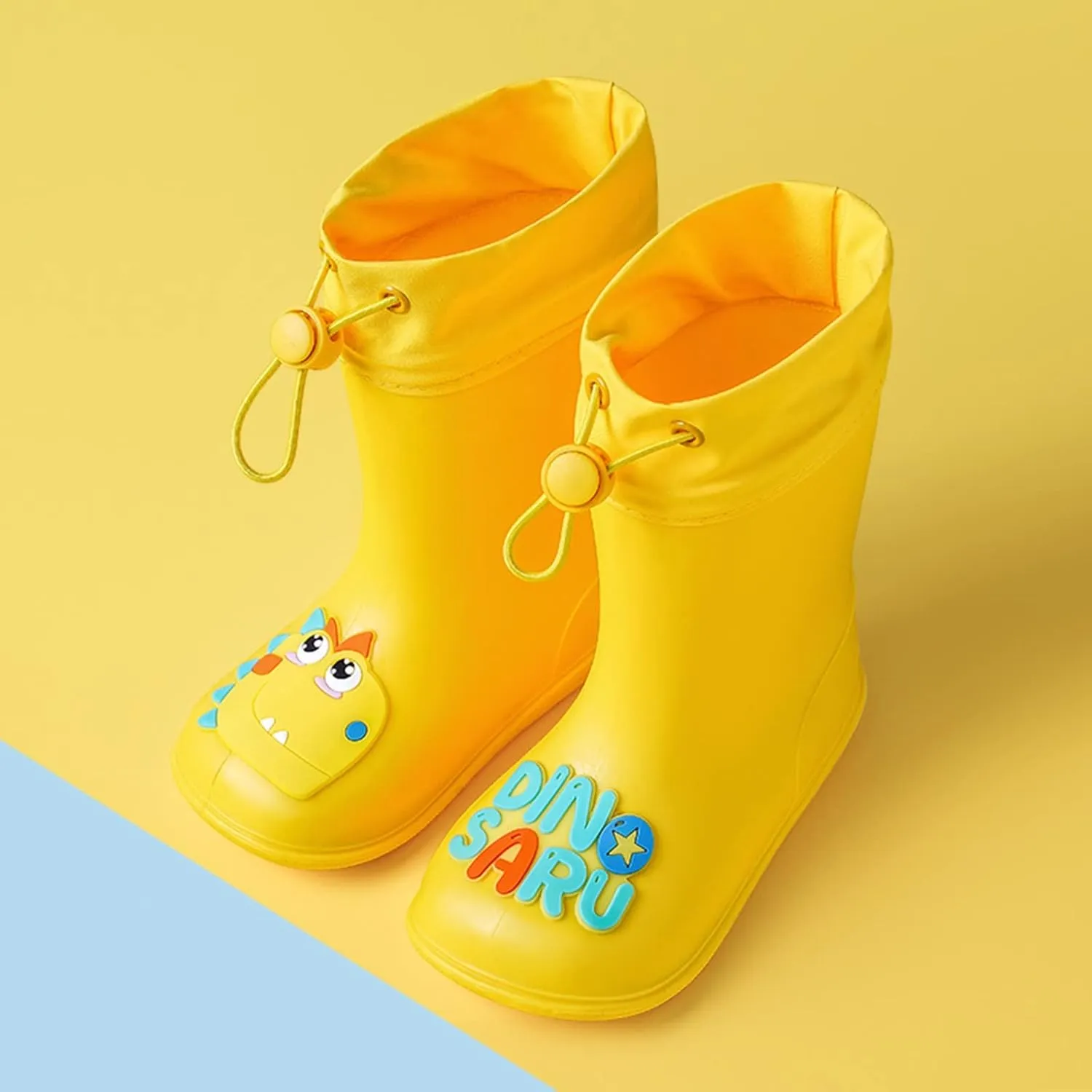 Kids Rain Boots for Boys Girls Waterproof Cute Dinosaur Rain Shoes Toddler Non Slip Easy-On Rubber Toddler Apparel