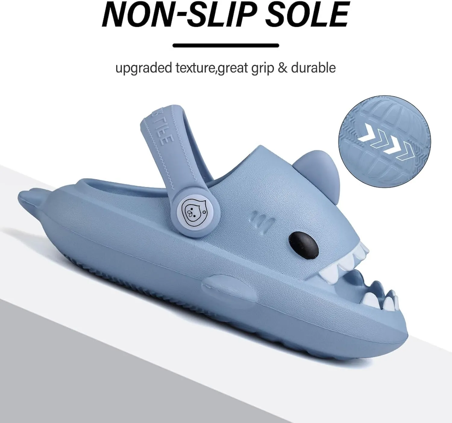 Kids Shark Slides, Shark Slippers for Kids Boys Girls, Cloud Pillow Slides with Thick Sole, Soft, Non-slip
