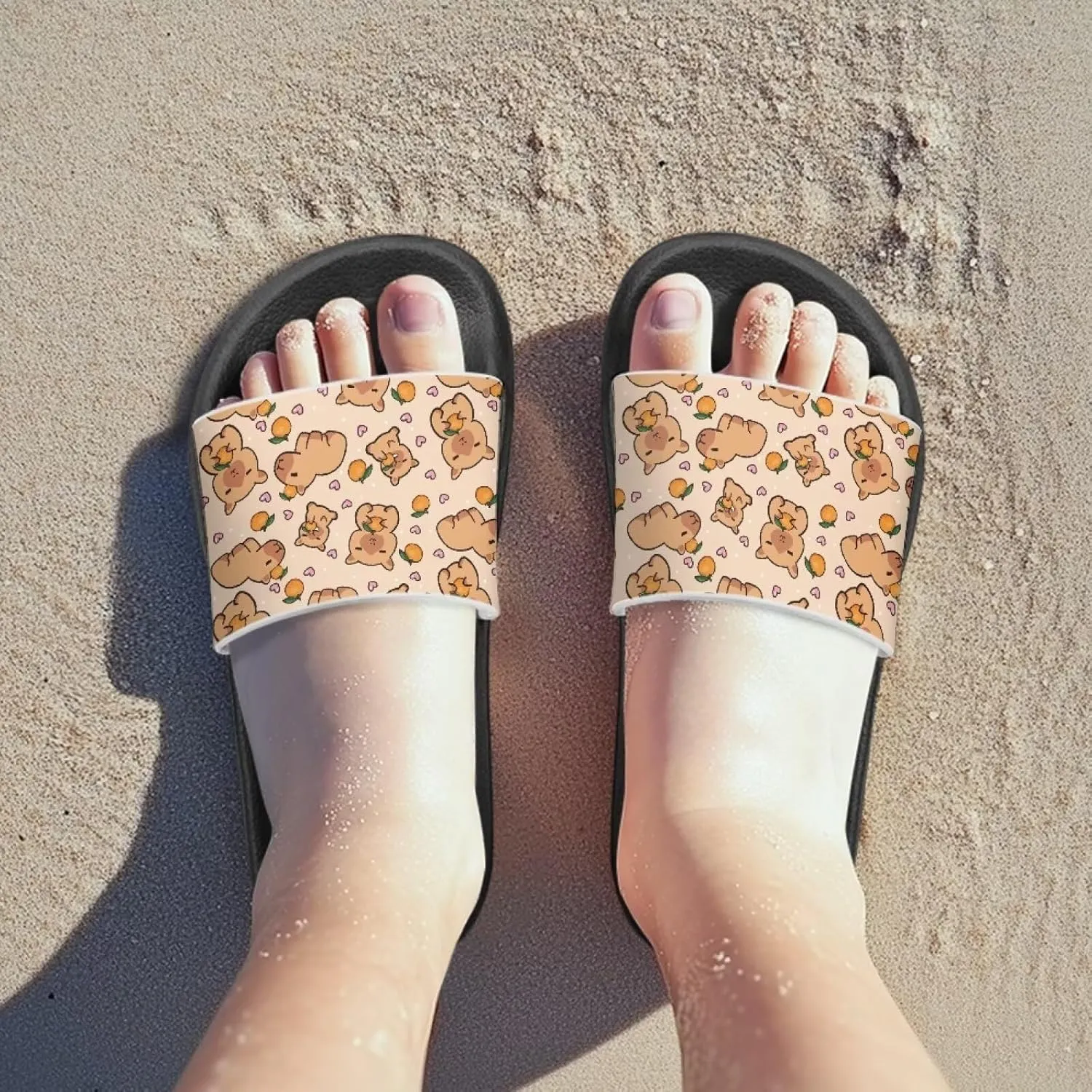 Kids Slides Slipper Anti Slip Open Toe Summer Beach Sandals for Boys Girls Soft and Comfy