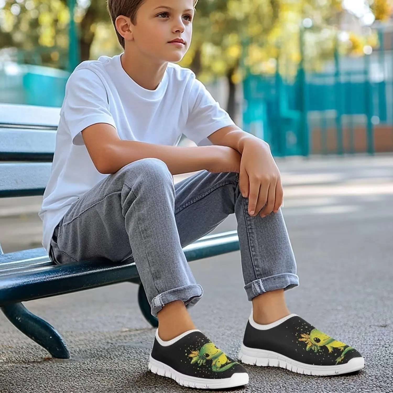 Kids Slip On Sneakers Cool Shoes for Boys Comfortable Gym Tennis Shoes