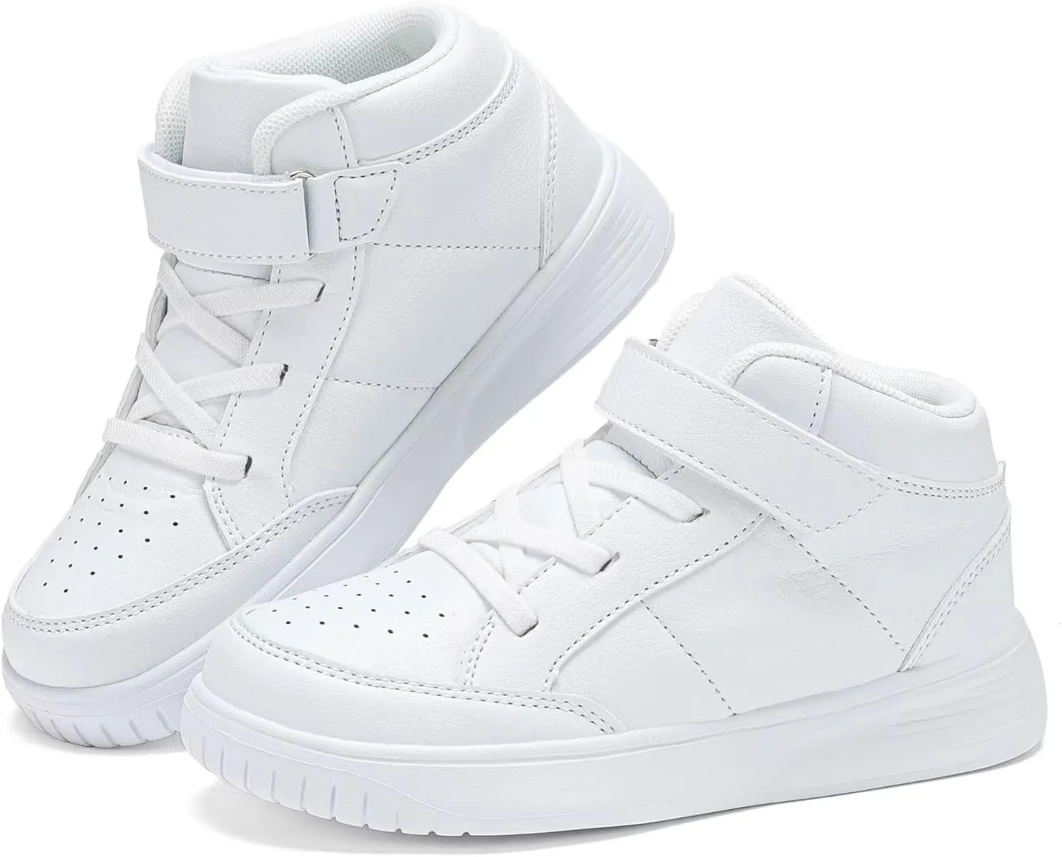 Kids Sneakers Boys Running Shoes Girls High Top Casual Lightweight Classic Adjustable Strap Sneakers