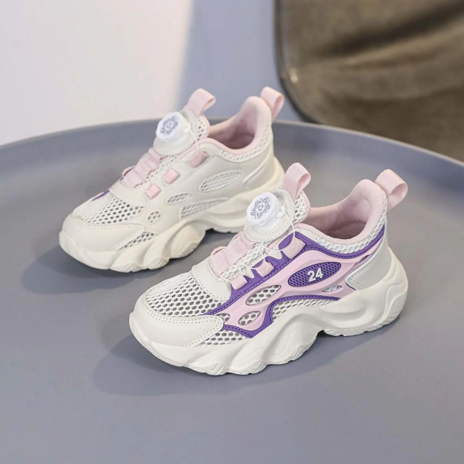 Kids Sneakers Boys Shoes Girls Shoes Arch Support High Elasticity Running Shoes Shock Absorption Wear-Resistant Tennis Shoes Casual Walking Shoes Sport Athletic 12.5~6.5 Sizes