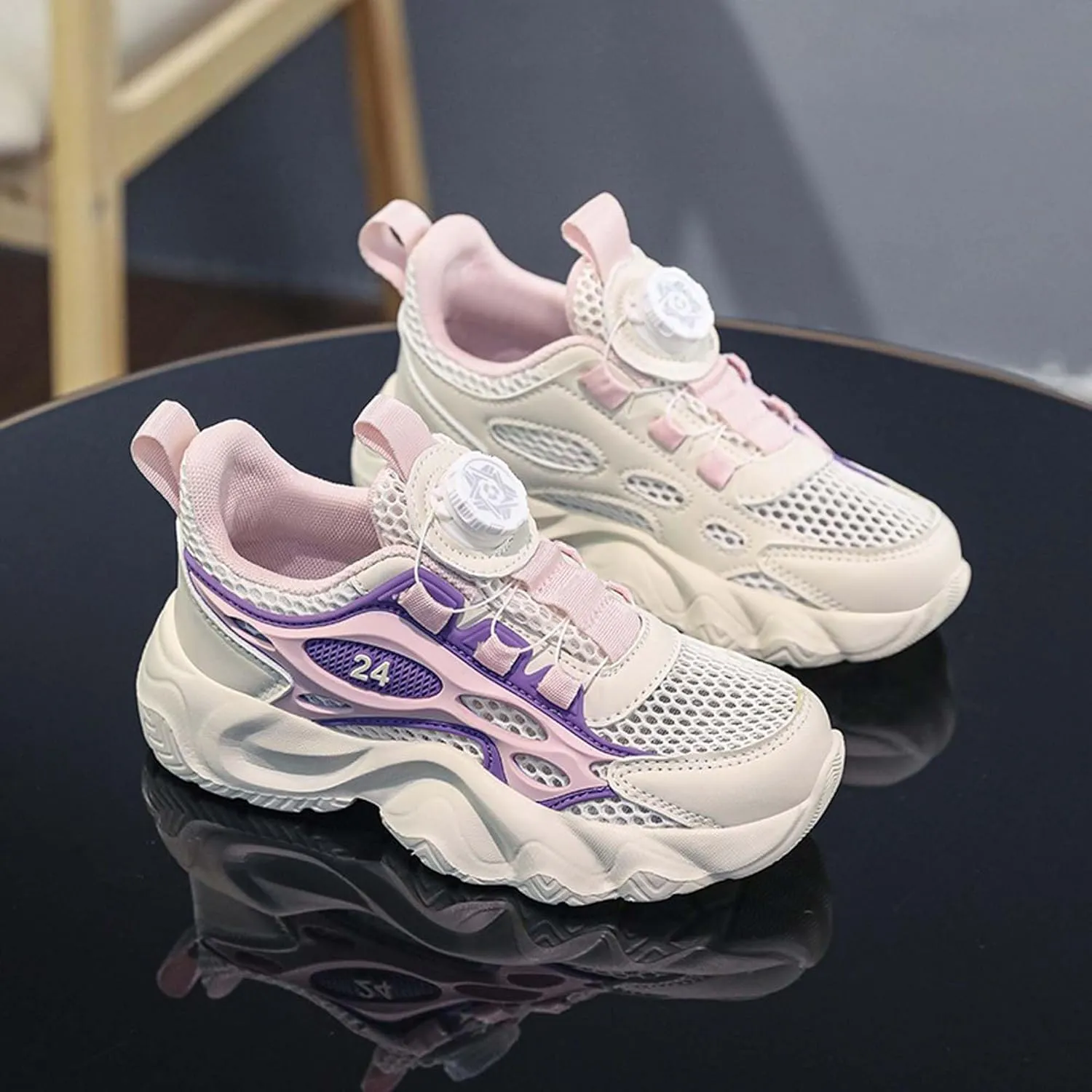 Kids Sneakers Boys Shoes Girls Shoes Arch Support High Elasticity Running Shoes Shock Absorption Wear-Resistant Tennis Shoes Casual Walking Shoes Sport Athletic 12.5~6.5 Sizes