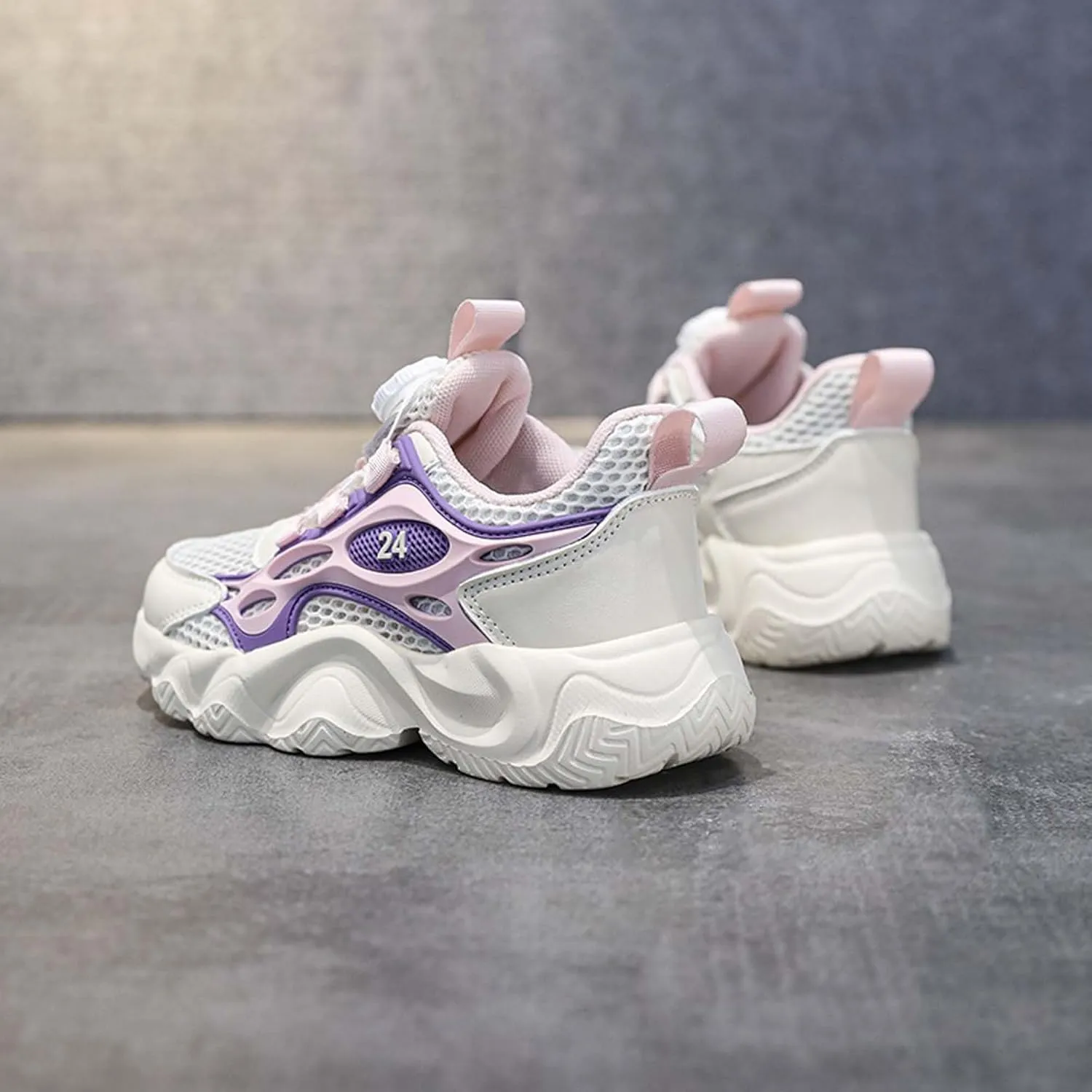 Kids Sneakers Boys Shoes Girls Shoes Arch Support High Elasticity Running Shoes Shock Absorption Wear-Resistant Tennis Shoes Casual Walking Shoes Sport Athletic 12.5~6.5 Sizes