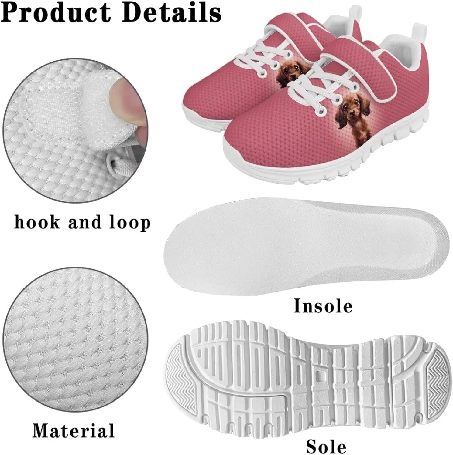 Kids Tennis Shoes Little Girls Sneakers School Shoes Cute Walking Shoes