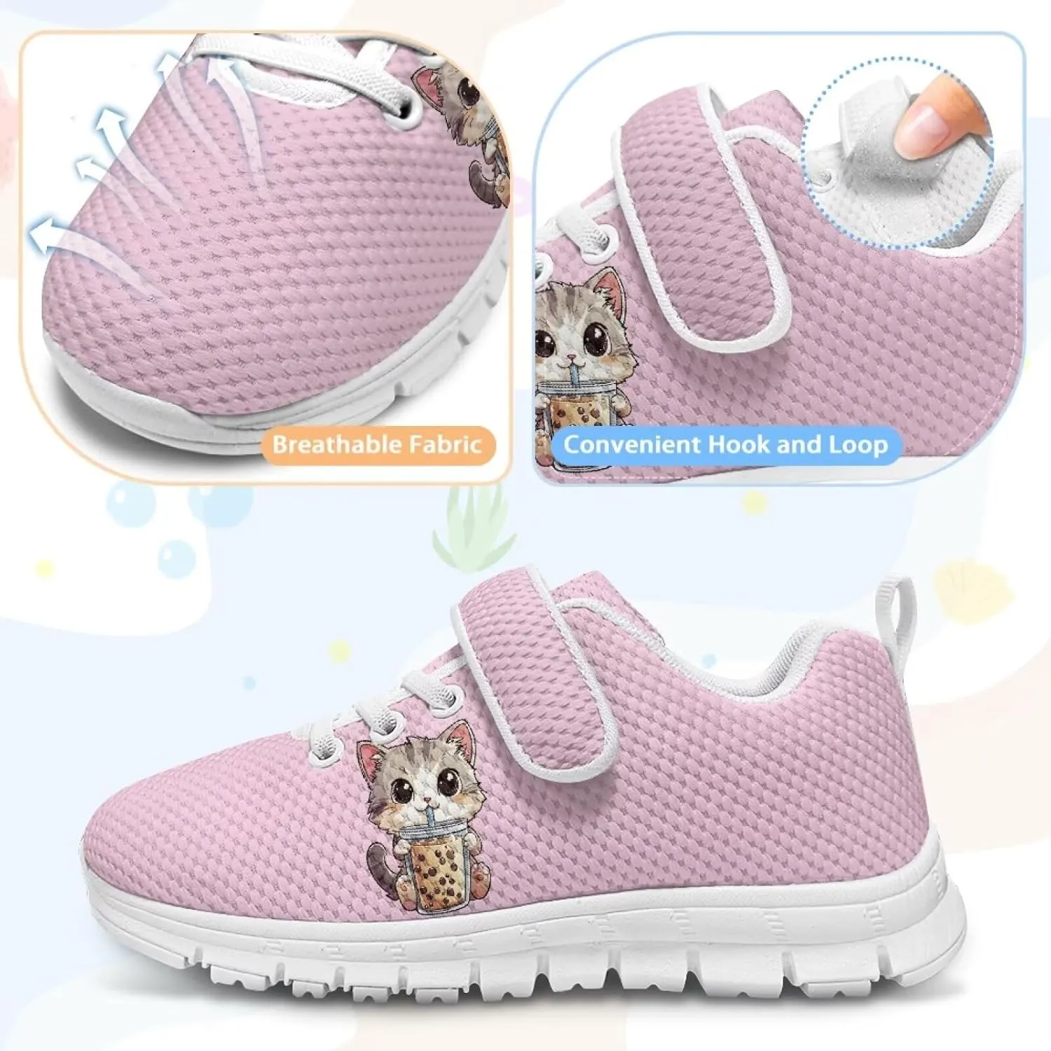 Kids Tennis Shoes Little Girls Sneakers School Shoes Cute Walking Shoes