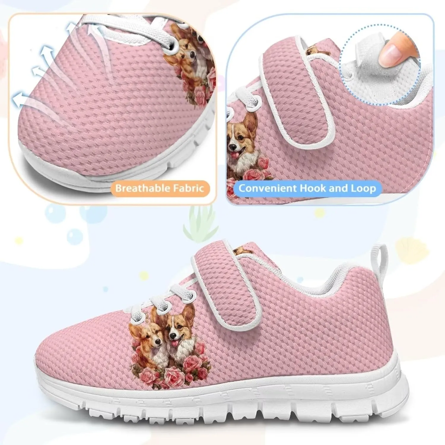 Kids Tennis Shoes Little Girls Sneakers School Shoes Cute Walking Shoes