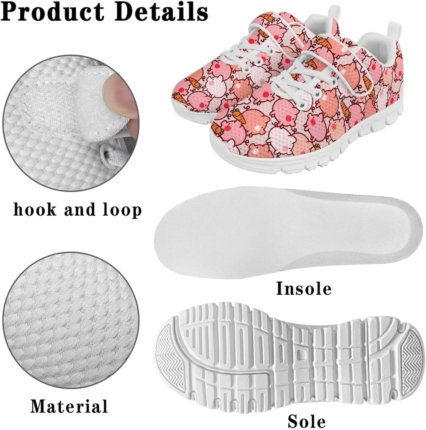 Kids Tennis Shoes School Running Shoes Slip On Sneakers for Boys Girls