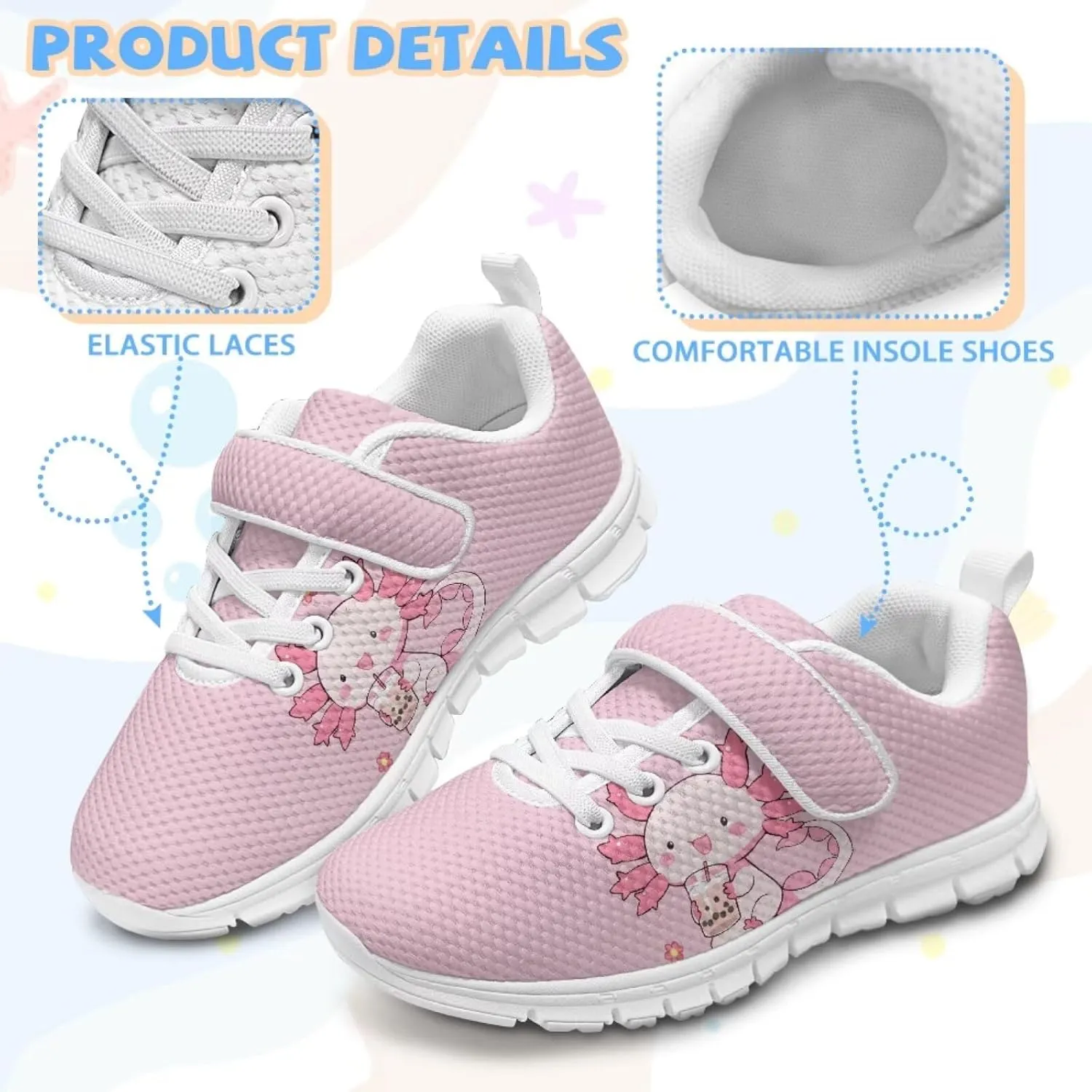 Kids Tennis Shoes School Sneakers for Boys Girls Cute Running Shoes