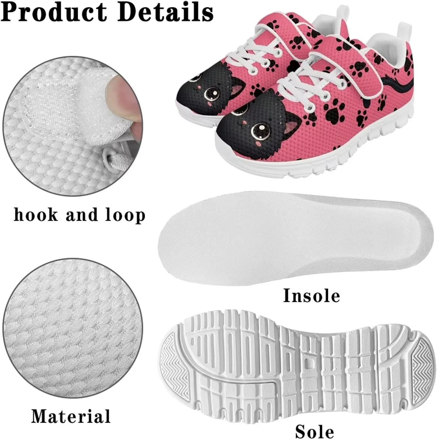 Kids Tennis Shoes School Sneakers for Boys Girls Cute Running Shoes