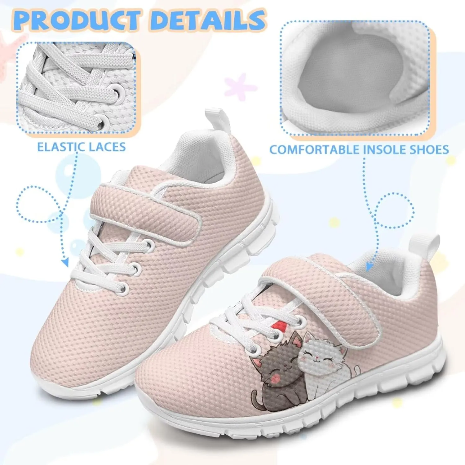 Kids Tennis Shoes School Sneakers for Boys Girls Cute Running Shoes