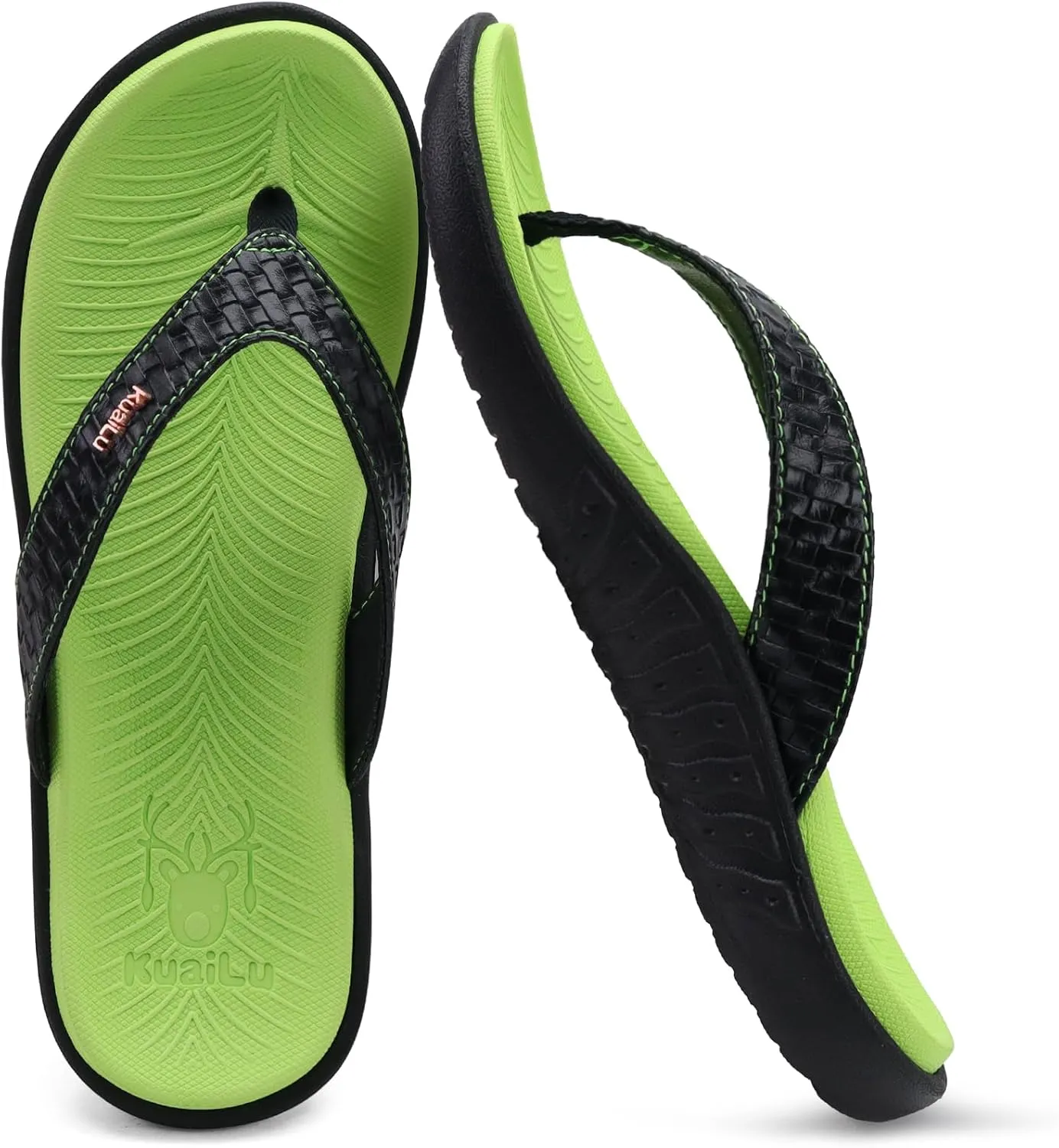 KuaiLu Womens Flip Flops Ladies Yoga Mat Comfortable Walking Thong Sandals With Plantar Fasciitis Arch Support Slip On Indoor Outdoor For Summer