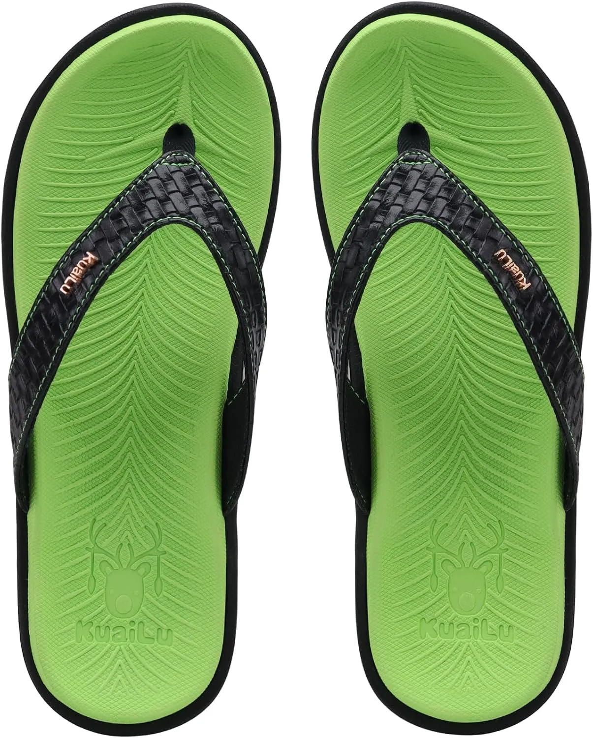 KuaiLu Womens Flip Flops Ladies Yoga Mat Comfortable Walking Thong Sandals With Plantar Fasciitis Arch Support Slip On Indoor Outdoor For Summer