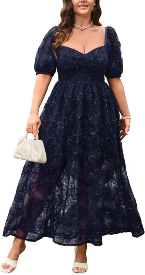 Lace Dresses for Women Wedding Guest Cocktail Semi Formal Party Evening Floral Dresses