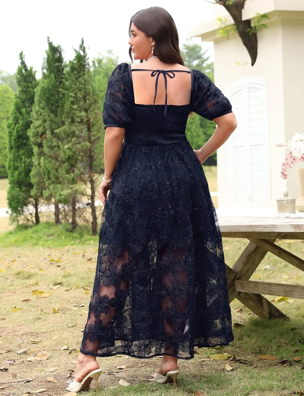 Lace Dresses for Women Wedding Guest Cocktail Semi Formal Party Evening Floral Dresses