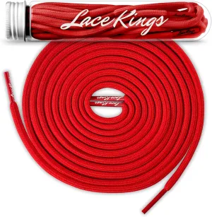 Lace Kings Round Rope Shoelaces - 2 Pack (Red) - 1.25" W x 6.25" L x 1.25" H