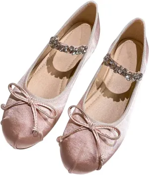 LUXINYU Flats for Women Dressy Square Toe Ankle Strap Mary Jane Shoes Casual Slip On Flats Comfortable Ballet Flats