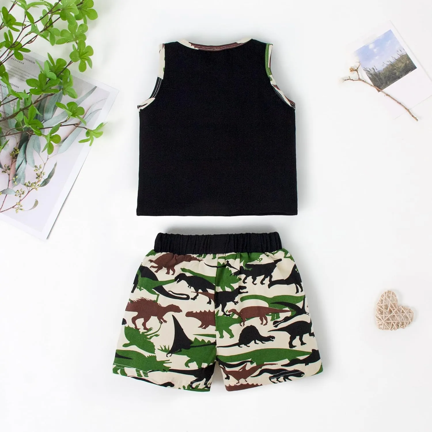 Magic Park 6M-6Y Baby Boy Short Set Toddler Brother Outfits Kid Vest Shirt With Short Pant Summer Clothes Holiday Clothing