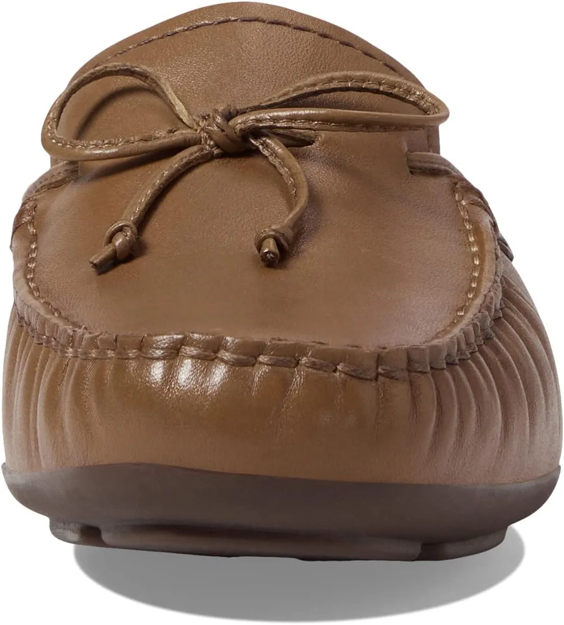 Marc Joseph New York Womens Casual Comfortable Genuine Leather Flat Mules Sandals Closed Toe Backless Lightweight Fashion Loafer with Tiebow Detail Slip-On Slides