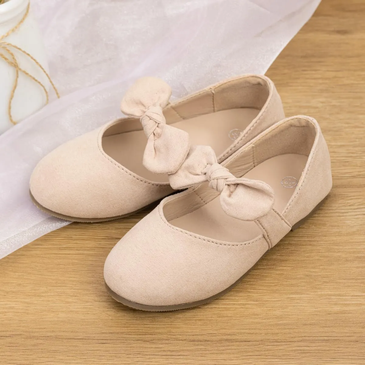 Meckior Toddler Little Girl Mary Jane Dress Shoes Ballet Flats for Girl Party School Shoes Bowknot Princess Shoes