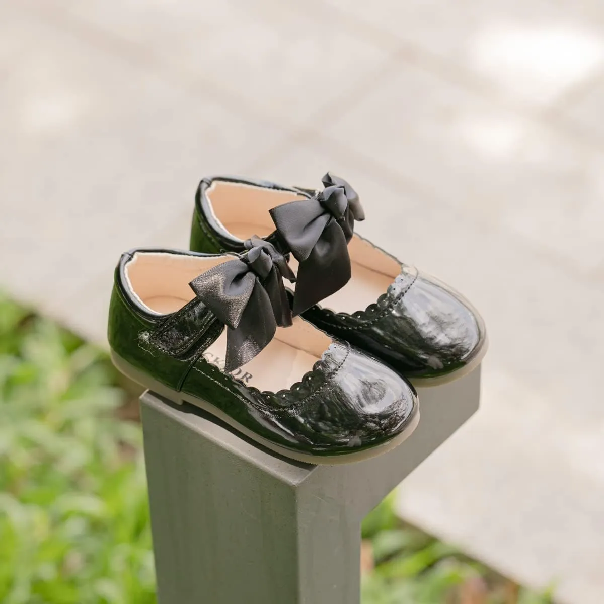 Meckior Toddler Little Girl Mary Jane Dress Shoes Ballet Flats for Girl Party School Shoes Bowknot Princess Shoes