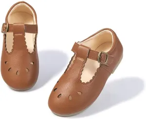Meckior Toddler Little Girl Mary Jane Dress Shoes Ballet Flats for Girl Party School Shoes Bowknot Princess Shoes