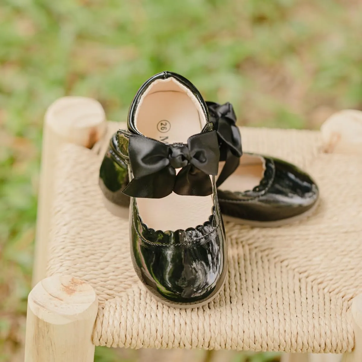 Meckior Toddler Little Girl Mary Jane Dress Shoes Ballet Flats for Girl Party School Shoes Bowknot Princess Shoes