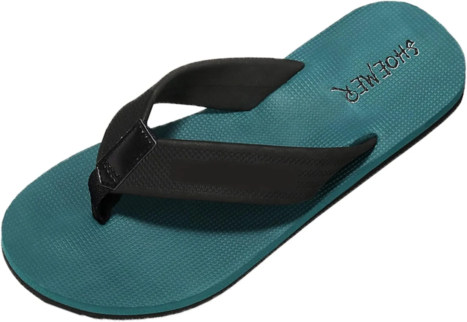 Men Fashion Flip Flops Fashion Flat Beach Sandals Soft Bottom Flat Slippers Flip Flop Socks Men Low Cut (Green, 10)