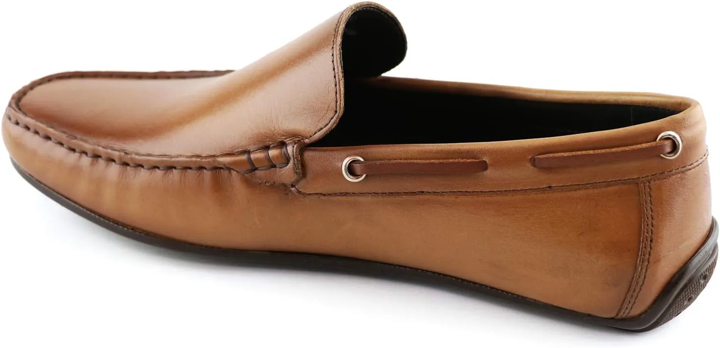 Men's Genuine Leather Casual Slip On Venetian Loafers