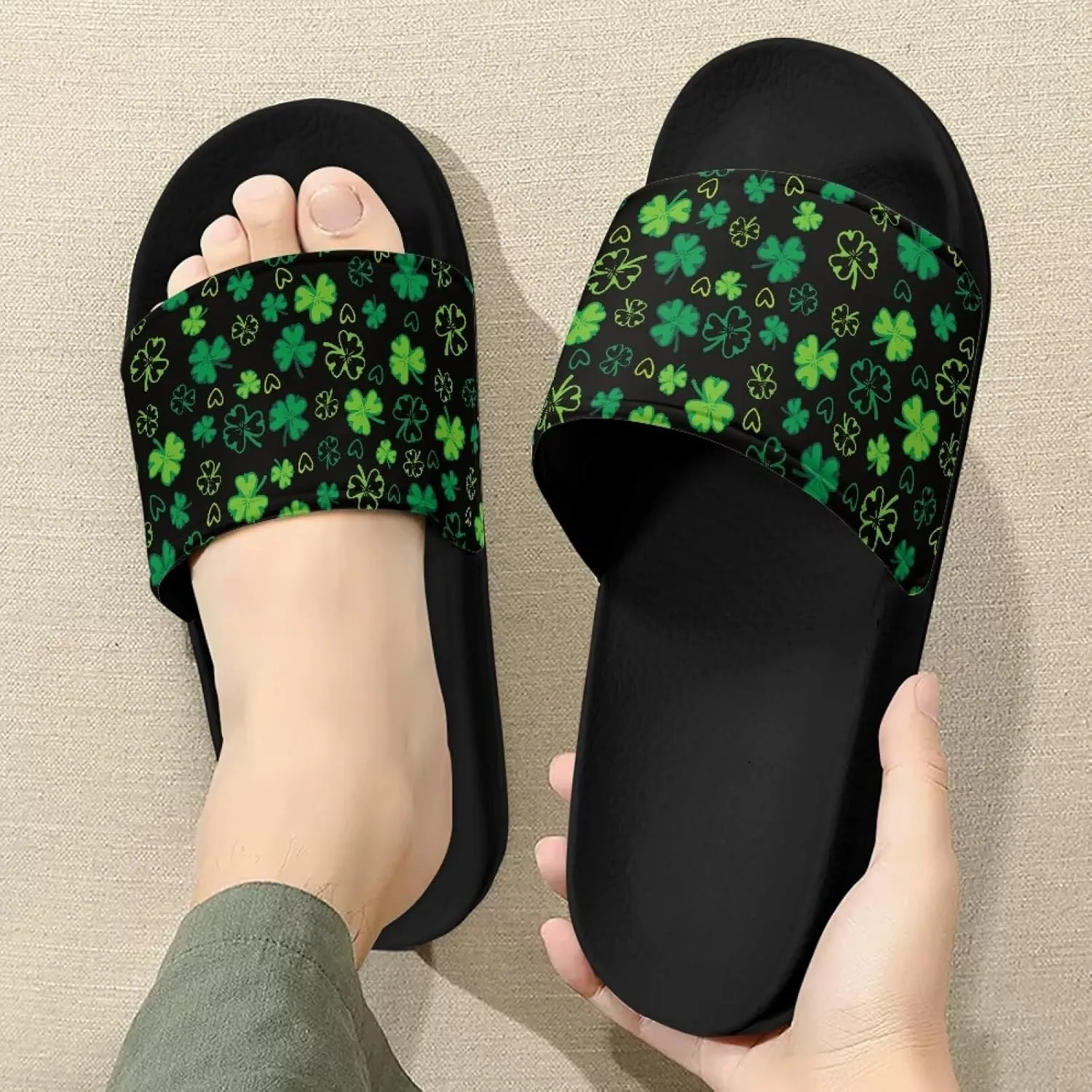 Mens Pillow House Sandals Ultimate Comfort Casual Slide Sandals Open Toe Non-Slip Slippers Water Friendly Soft Flat Shoes Single Band Shoes