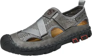 Men's Sandals 2024 New Summer Sandals For Men's Breathable Korean Edition Slip On Cowhide Beach Leather Shoes