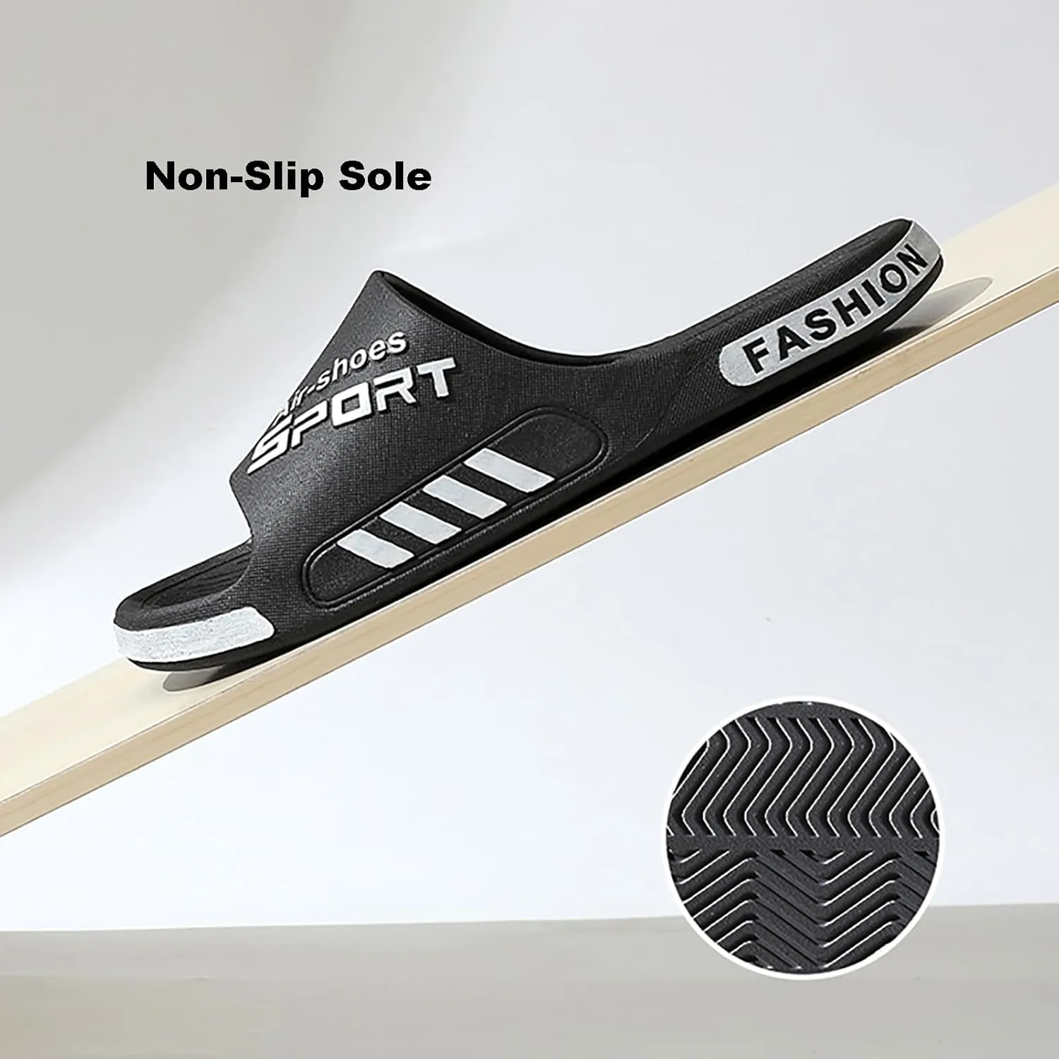 Mens Slippers Outdoor Athletic Sandals Fashion Sport Soft Slides Summer Beach Shoes
