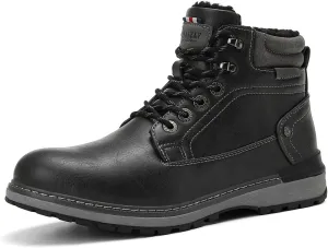 Mens Snow Boots Warm Winter Boots Non Slip Outdoor Fur Lined Shoes