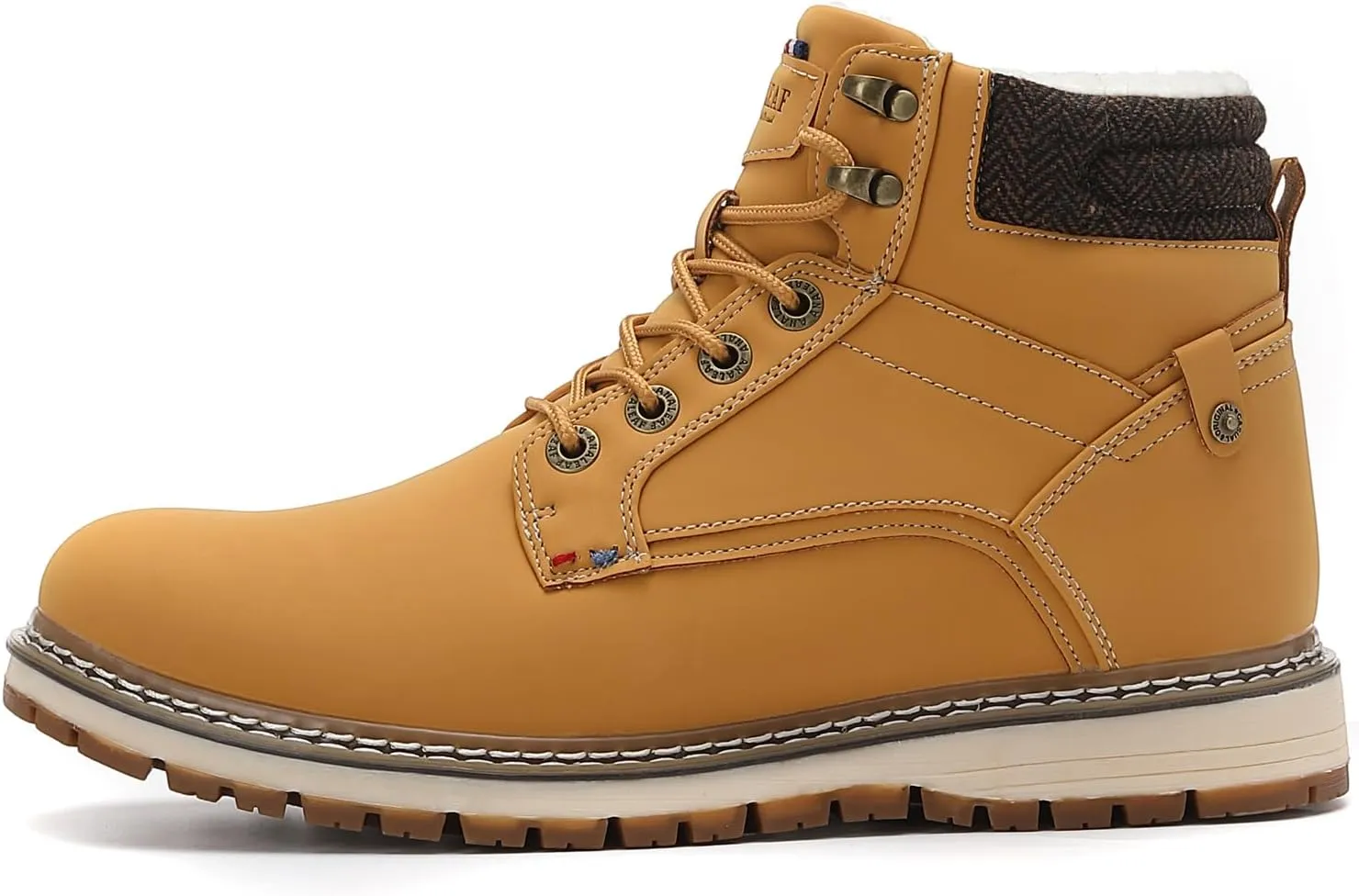 Mens Snow Boots Warm Winter Boots Non Slip Outdoor Fur Lined Shoes