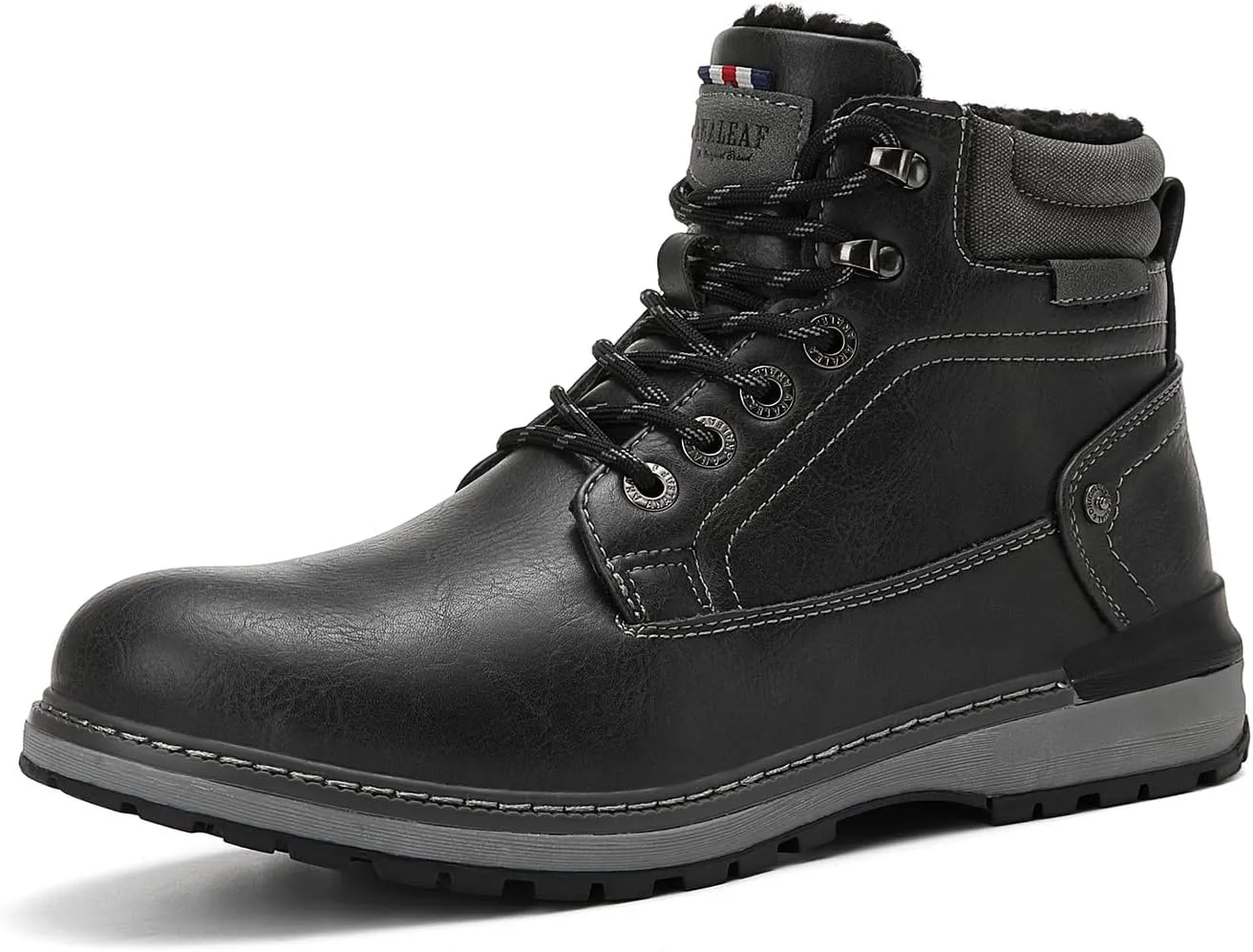 Mens Snow Boots Warm Winter Boots Non Slip Outdoor Fur Lined Shoes