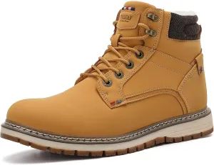 Mens Snow Boots Warm Winter Boots Non Slip Outdoor Fur Lined Shoes