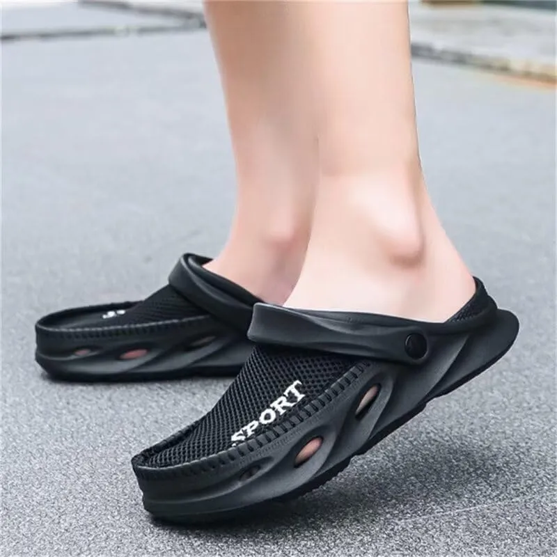 Men's Soft Breathable Mesh Summer Slippers for Outdoor Walking Beach