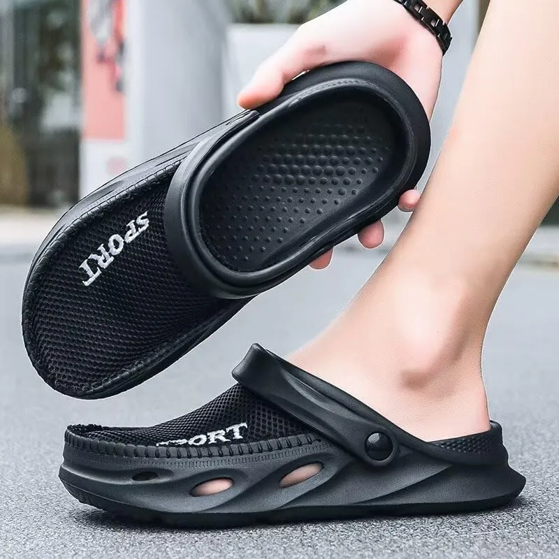 Men's Soft Breathable Mesh Summer Slippers for Outdoor Walking Beach
