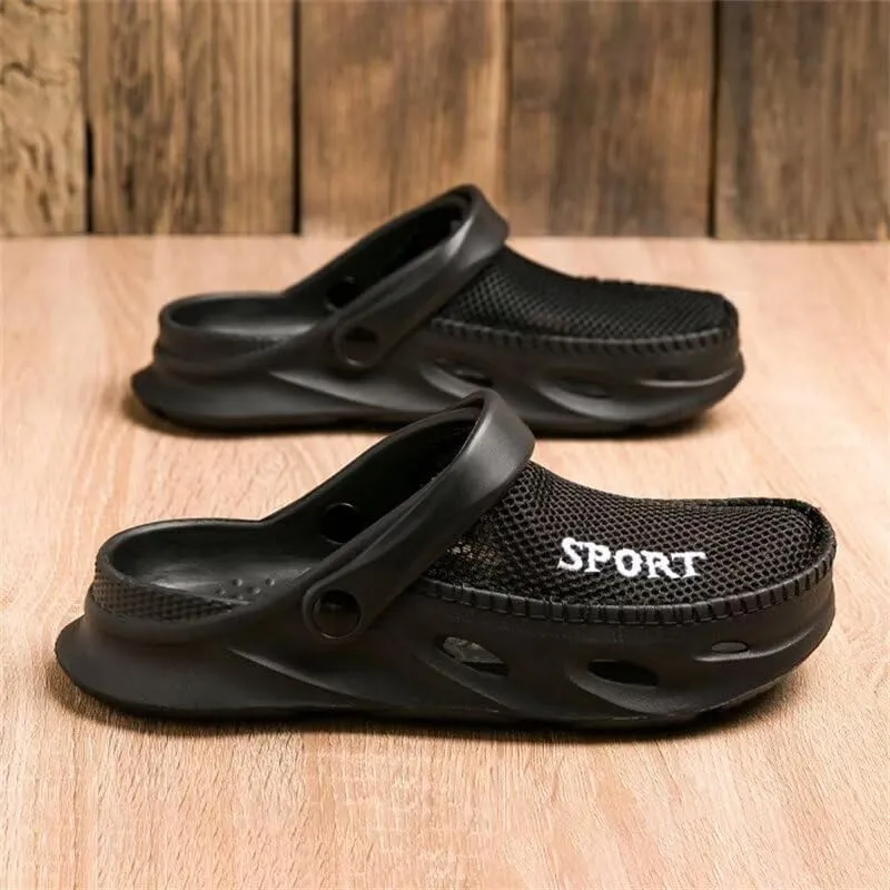 Men's Soft Breathable Mesh Summer Slippers for Outdoor Walking Beach