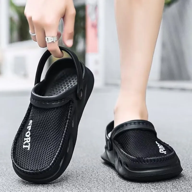 Men's Soft Breathable Mesh Summer Slippers for Outdoor Walking Beach