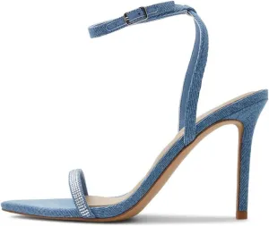 miss left Womens Sexy Open Pointed Toe Stiletto High Heel Sandals Slim Ankle Strap Buckle Cocktail Party Club Dress Shoes Size 4-16 US