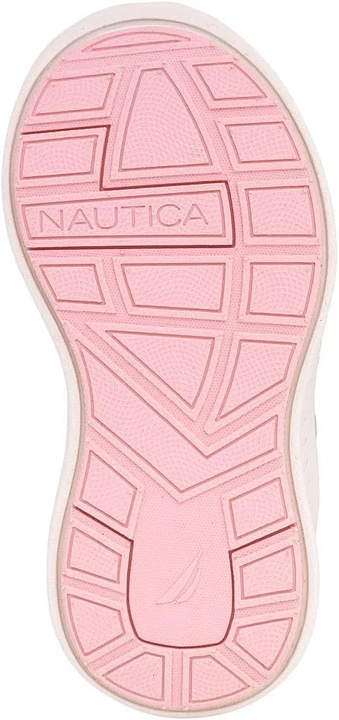 Nautica Girls Toddler Knit Slip-On Sneakers with Max Comfort Sole, Bungee Closure, Tennis Running Shoes for School and Play (Toddler/Little Kid)