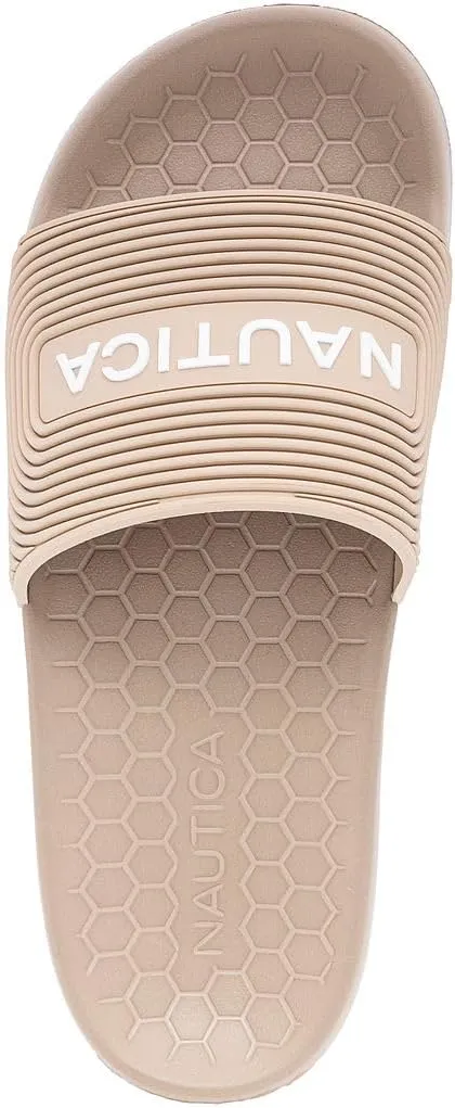 Nautica Men's Slide Sandals – Comfortable Slip-On Pool & Beach Shoes with Cushioned Footbed for Casual Wear