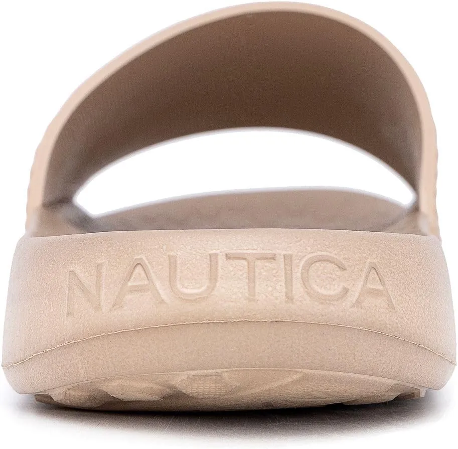 Nautica Men's Slide Sandals – Comfortable Slip-On Pool & Beach Shoes with Cushioned Footbed for Casual Wear